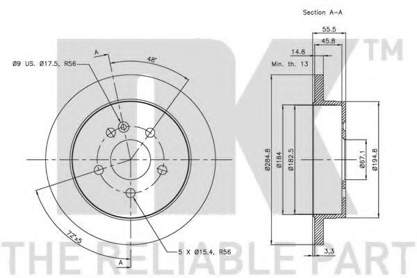 NK 313354 Brake Disc